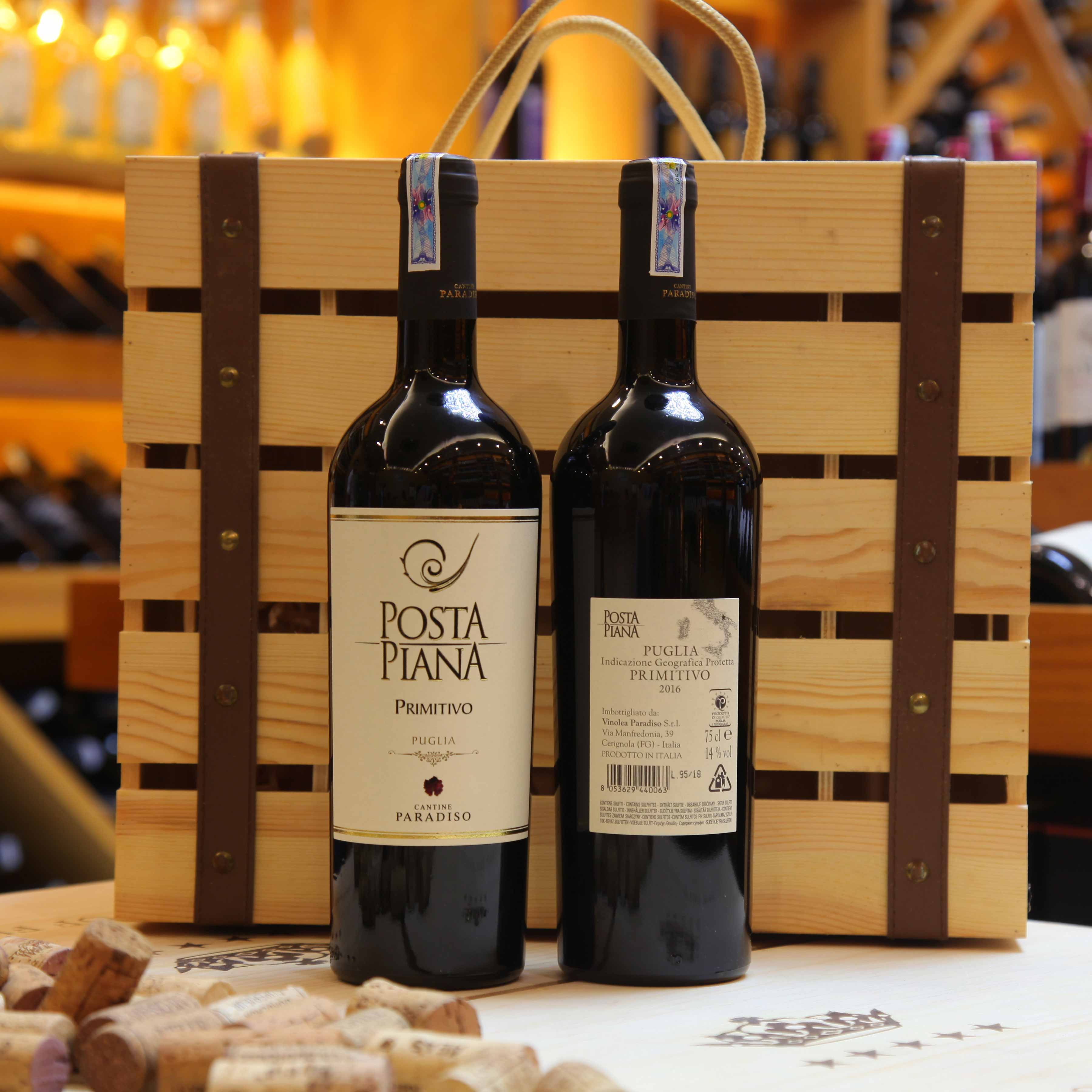 Rượu vang Ý Paradiso POSTA PIANA Primitivo Puglia