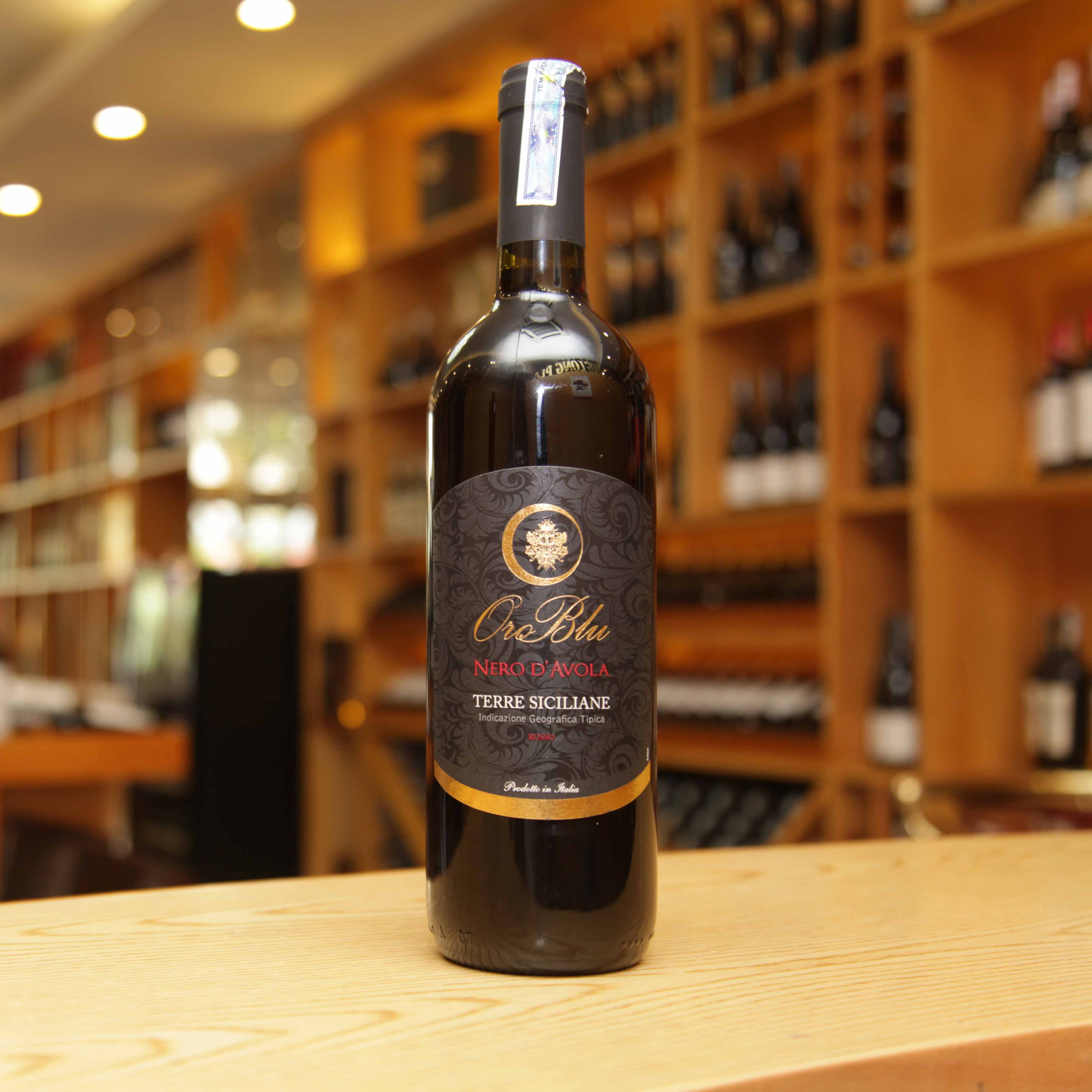 Rượu Vang Ý ORO BLU Nero d'Avola Terre Siciliane